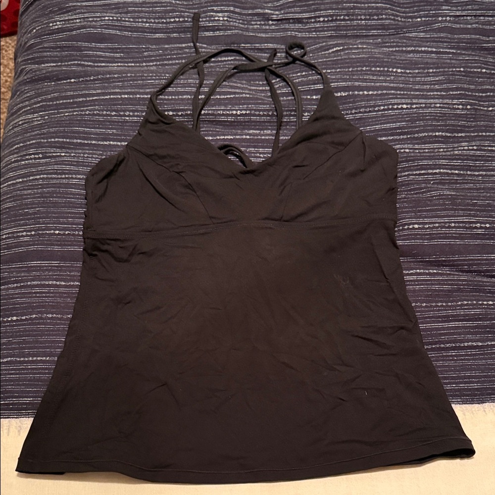 Black Women's Halter Tankini Top